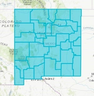 Covid-19 numbers drop in all counties. State is turquoise